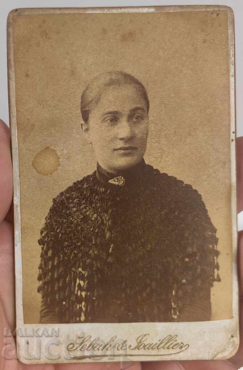 CAIRO INSCRIBED BY MINA PETKOVA WOMAN OLD PHOTO CARD