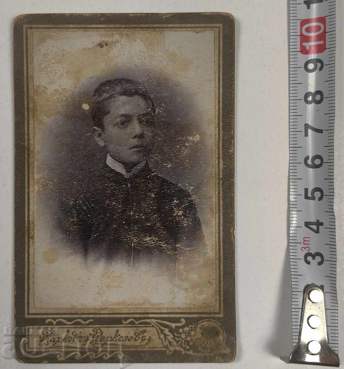 Delivery of 1904 MARKOV CHERKEZOV BOY INSCRIBED OLD PHOTO CARD