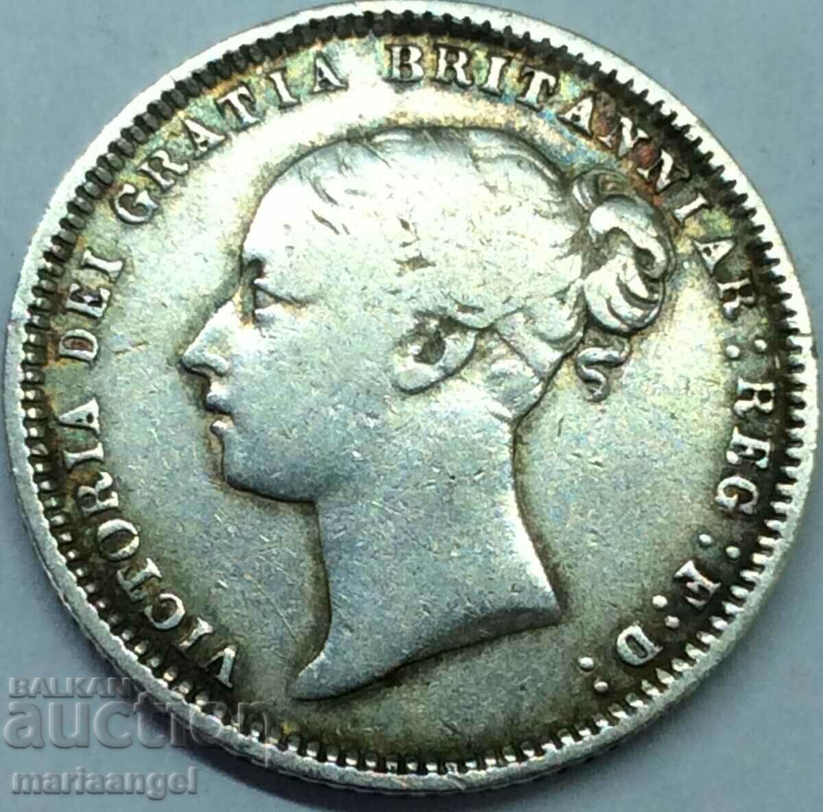 Delivery of Great Britain 6 Pence 1873 Young Victoria Silver