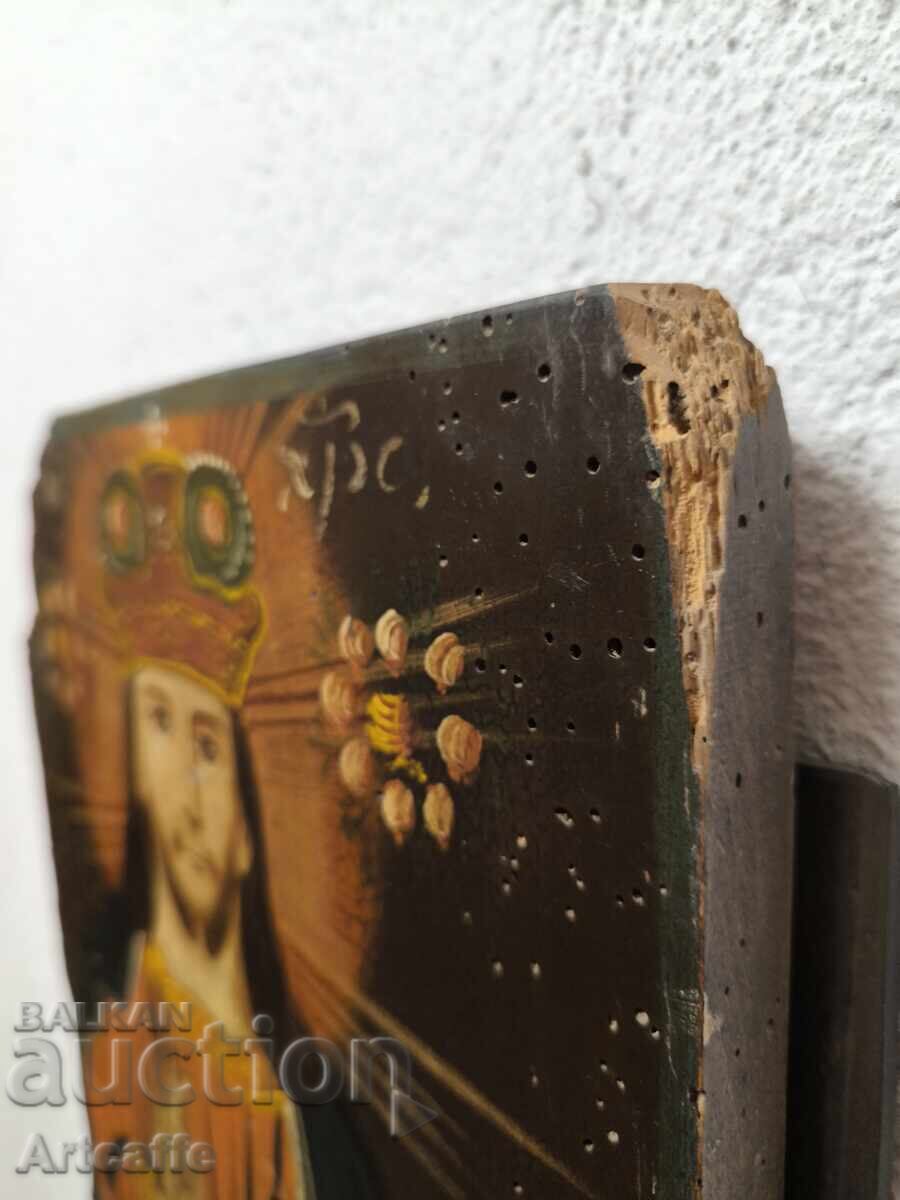 Auction Icon "Christ Pantocrator" - hand-painted, 19th century Auction Icon "Christ Pantocrator" - hand-painted, 19th century