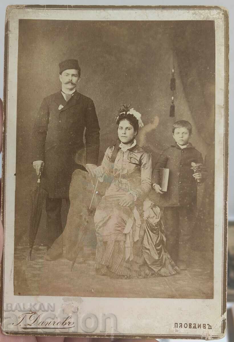 1886 ПЛОВДИВ ТАТАР ПАЗАРДЖИК СТАРА СЕМЕЙНА СНИМКА КАРТОН 1886 ПЛОВДИВ ТАТАР ПАЗАРДЖИК СТАРА СЕМЕЙНА СНИМКА КАРТОН