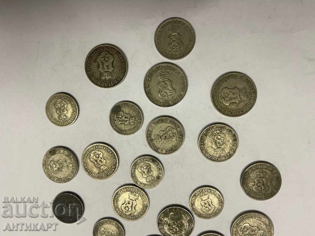 Lot of 25 coins of 5, 10 and 20 stotinki from 1906, 1912 and 1913 - 6 Lot of 25 coins of 5, 10 and 20 stotinki from 1906, 1912 and 1913 - 6