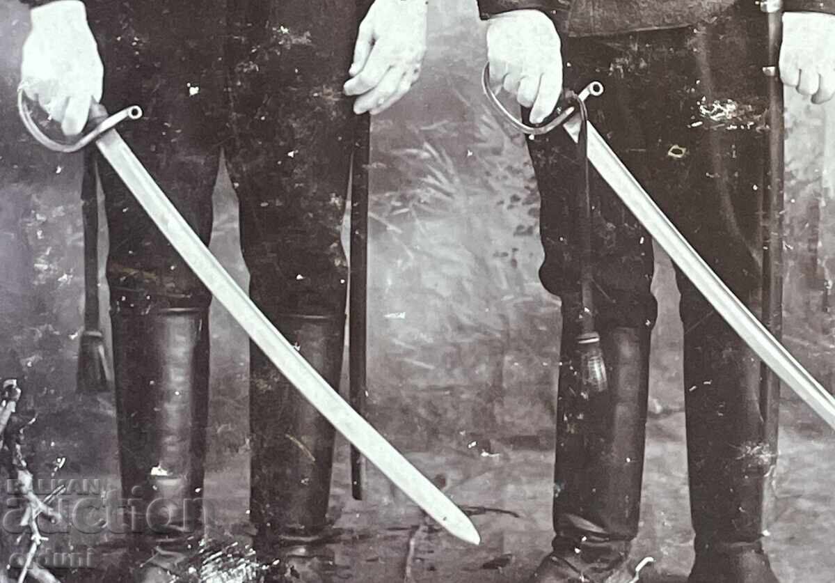 5188 Царство България двама ефрейтори кавалеристи саби ПСВ с цена 15.00 лв. | € 7.67