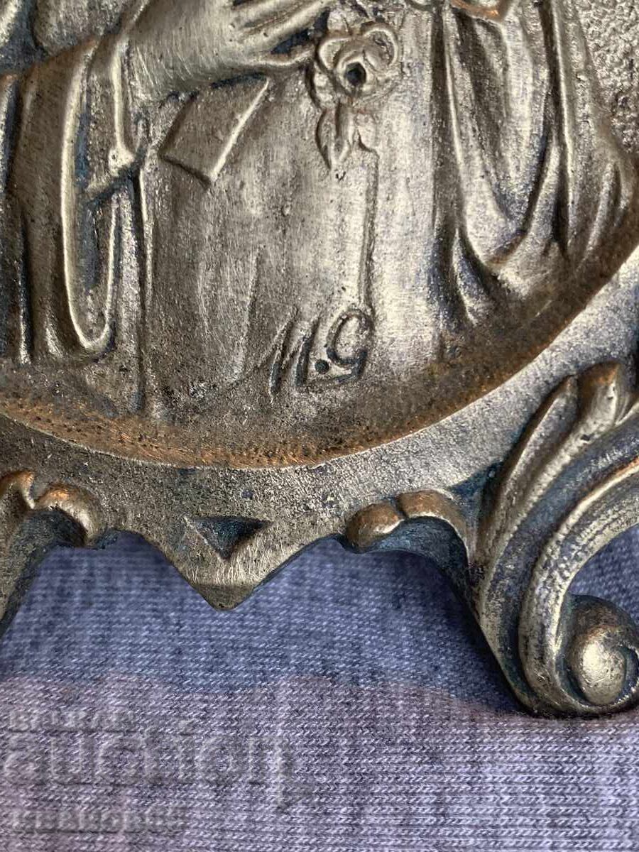 Auction Antique Icon - Saint Thérèse of the Child Jesus, Brass Auction Antique Icon - Saint Thérèse of the Child Jesus, Brass