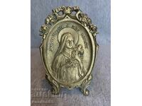 Antique Icon - Saint Thérèse of the Child Jesus, Brass