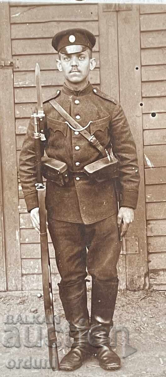 5190 Kingdom of Bulgaria soldier full combat gear 1915 WWI with price 20.00 BGN | € 10.23