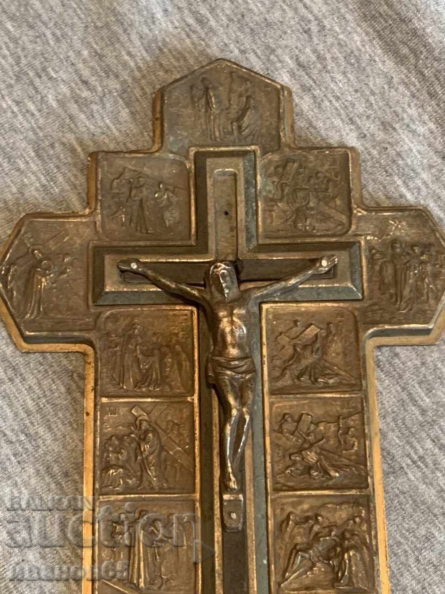 Old wall crucifix depicting the Stations of the Cross - 5