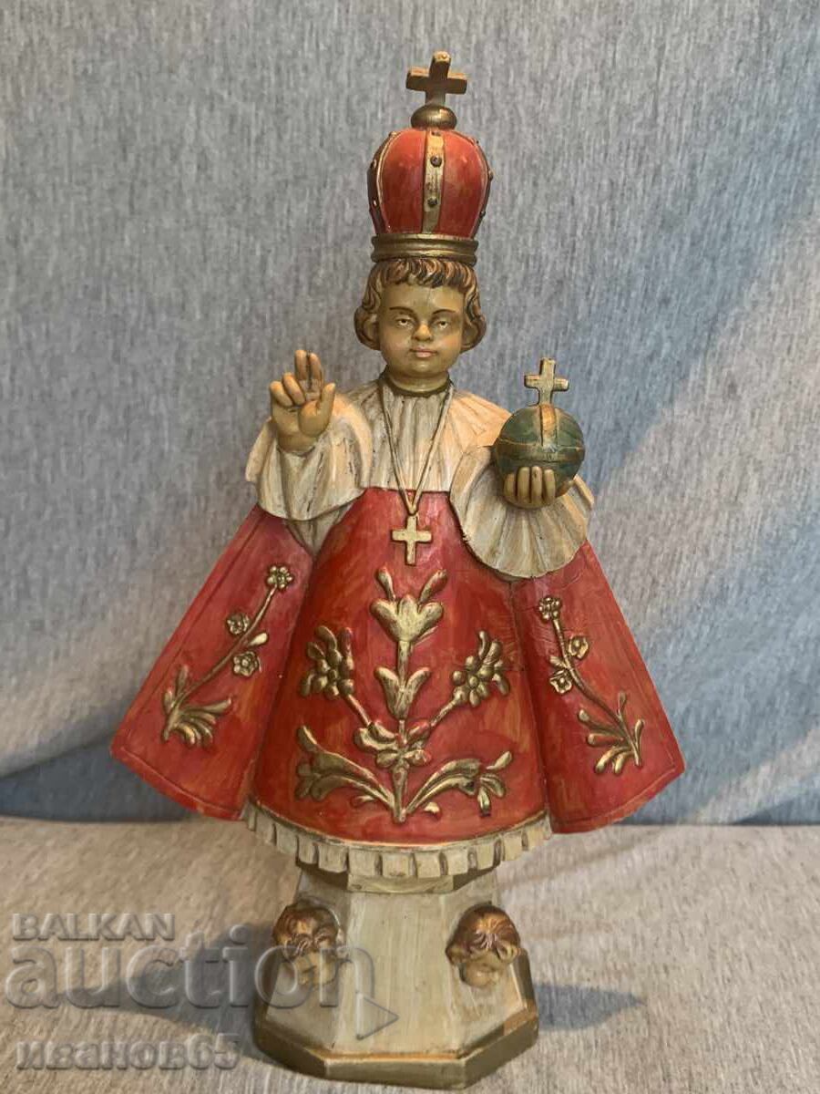 Statuetă italiană veche a Pruncului de la Praga Statuetă italiană veche a Pruncului de la Praga