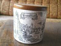 Vintage Beer Stein "Silberdistel Fayenc" with Lid - Germany