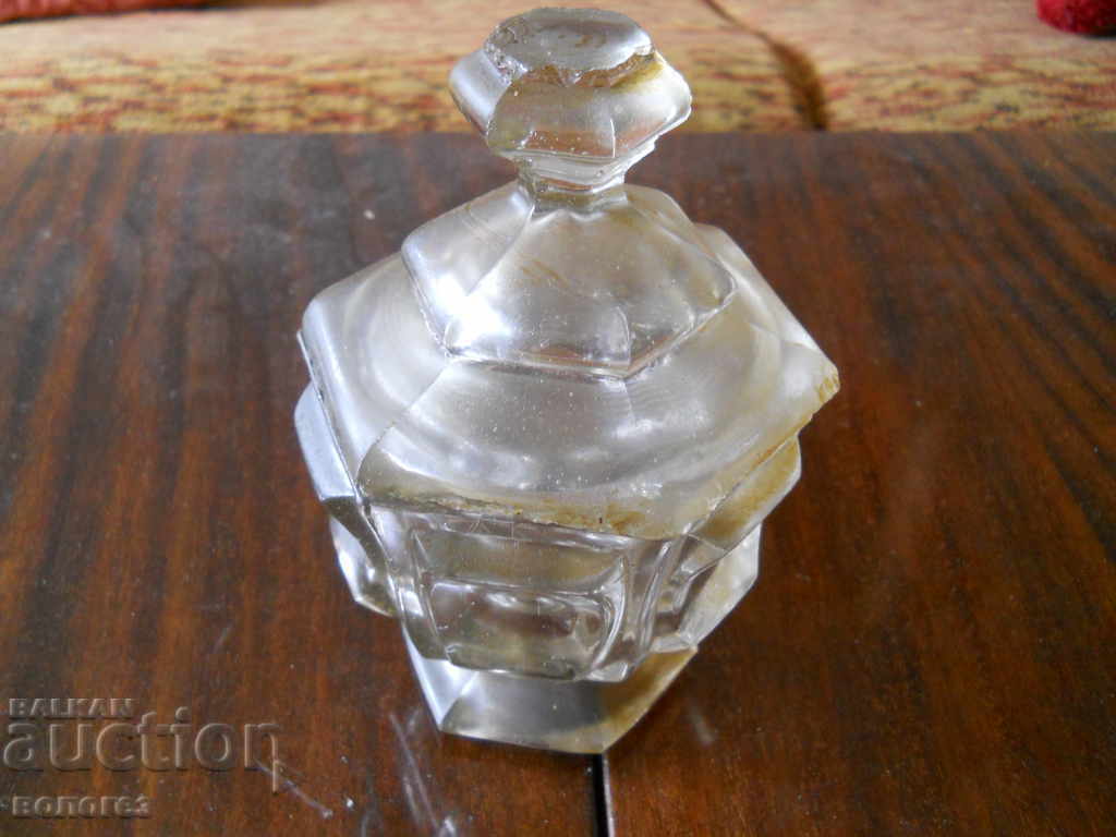 Old glass sugar bowl with price 25.00 BGN | € 12.78