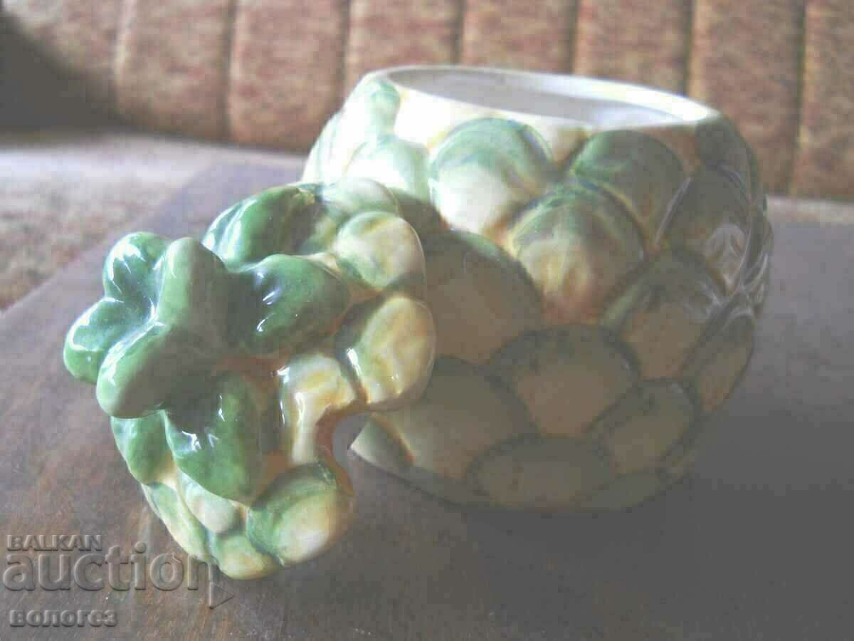 Porcelain sugar bowl in the shape of a pineapple with price 12.00 BGN | € 6.14