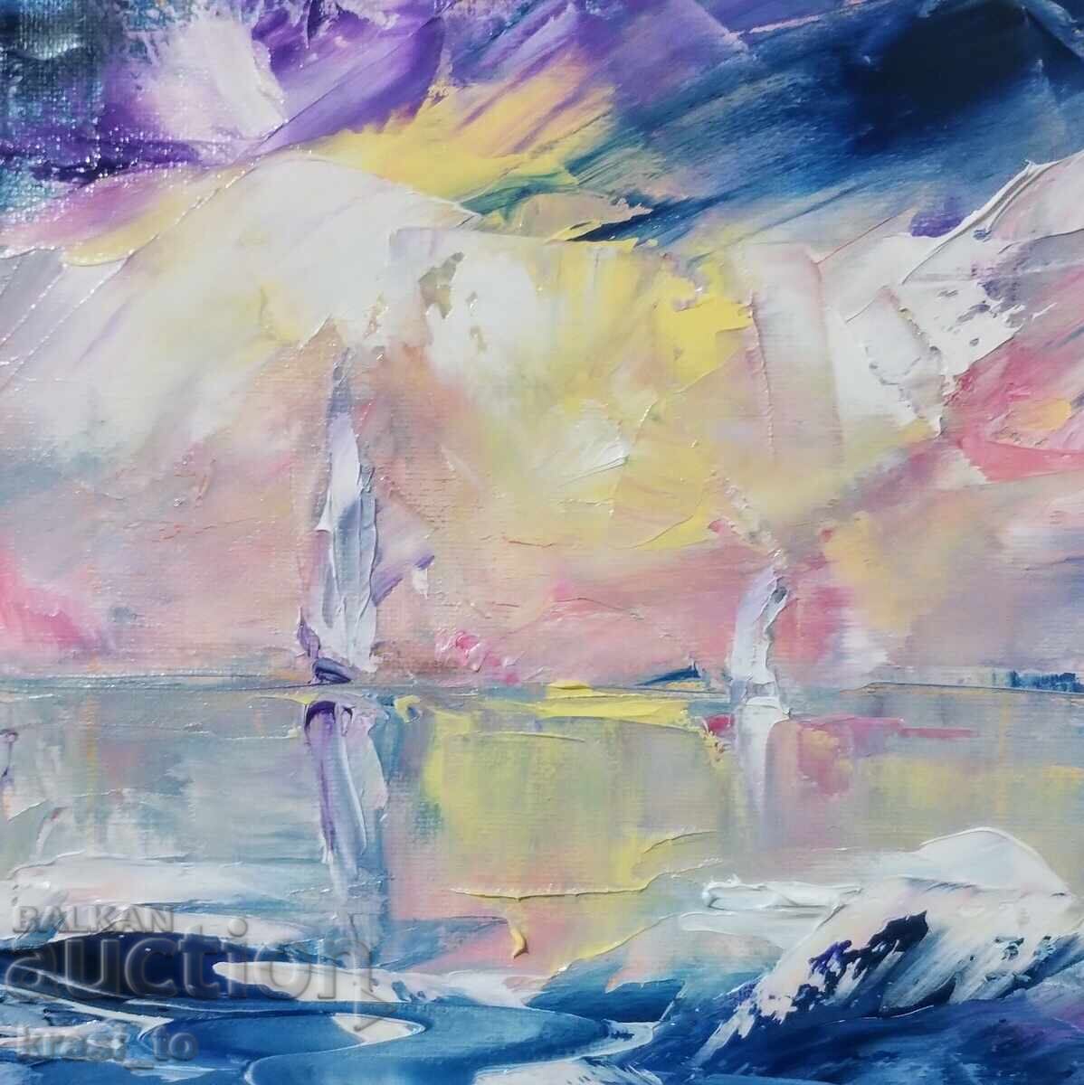 Φωτογραφία του συγγραφέα. Ελαιοχρωματισμοί σε καμβά.