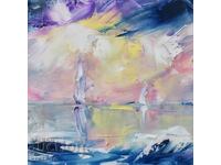 Φωτογραφία του συγγραφέα. Ελαιοχρωματισμοί σε καμβά.