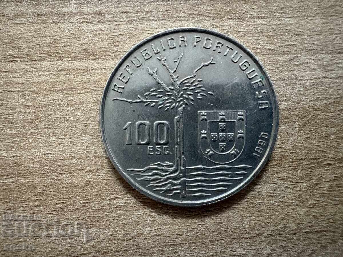 Португалия - 100 ескудо (1990) - 100 г. от смъртта на ... Португалия - 100 ескудо (1990) - 100 г. от смъртта на ...