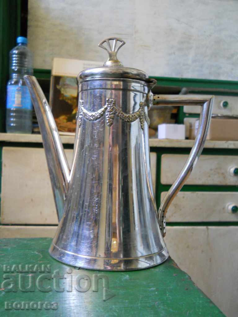 Old silver-plated coffee pot
