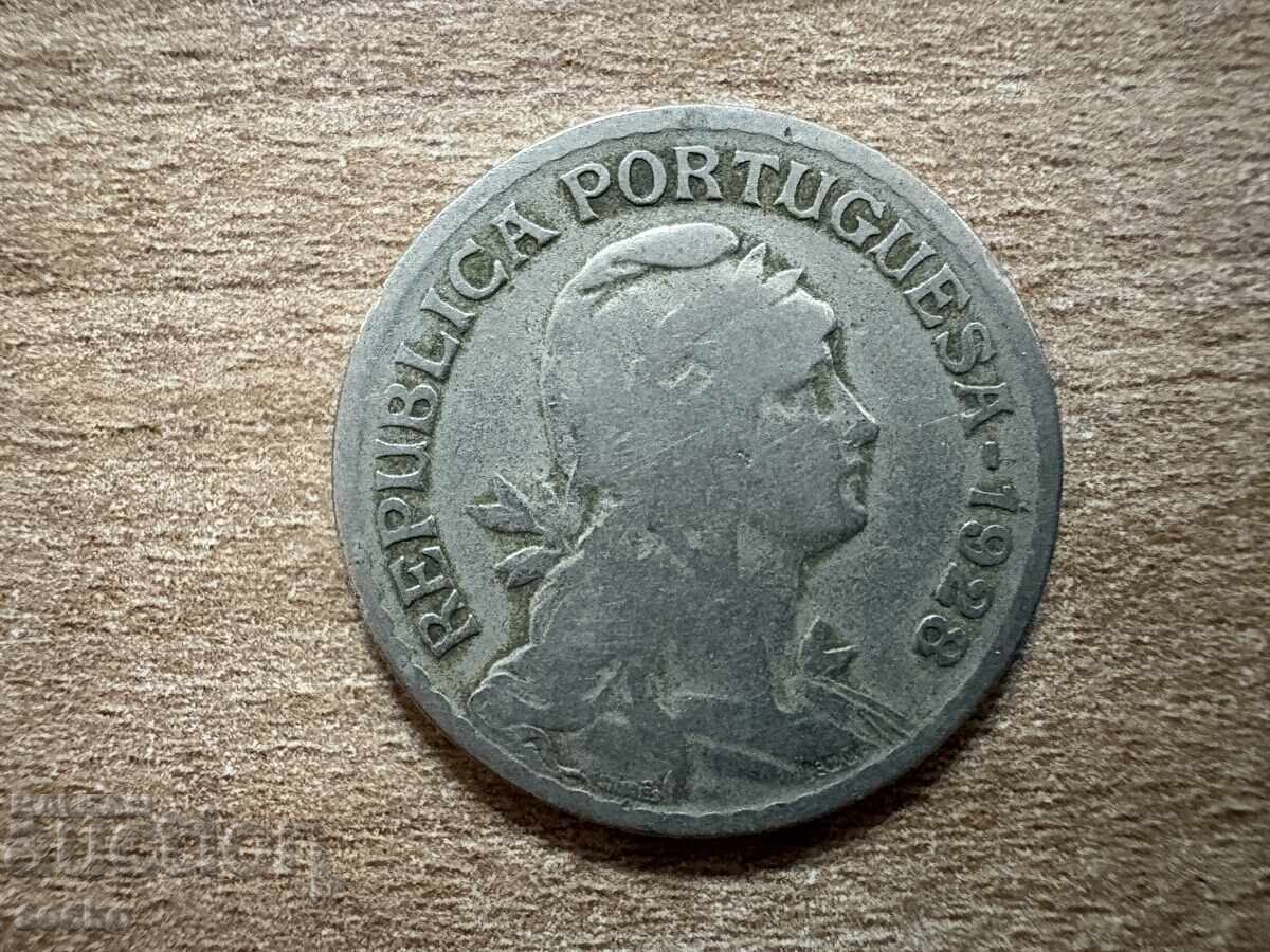 Portugalia - 1 escudo (1928) cu preț 0.90 BGN | € 0.46 Portugalia - 1 escudo (1928) cu preț 0.90 BGN | € 0.46