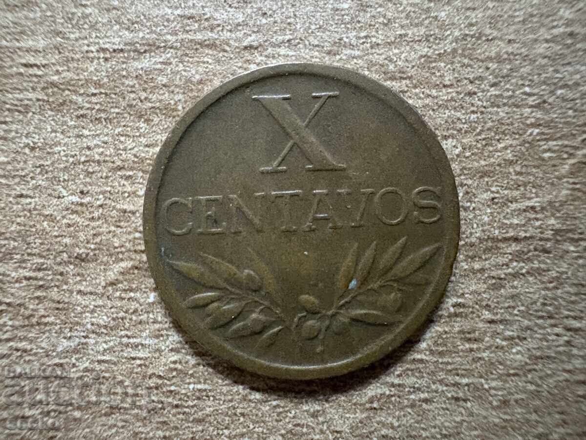 Πορτογαλία - 10 σεντάβος (1956)