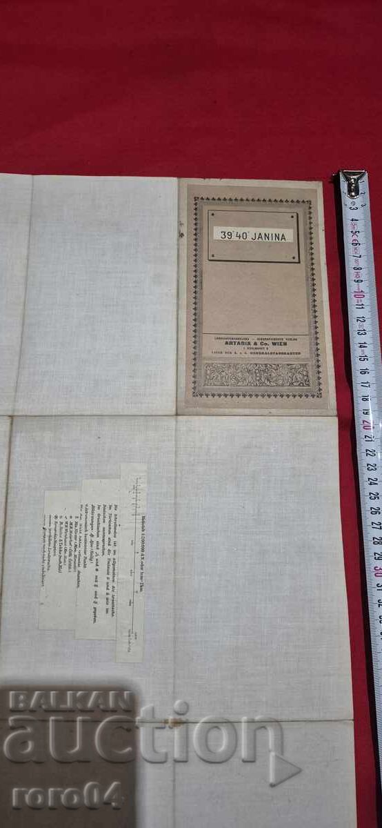 JANINA - OLD MILITARY MAP - WW I