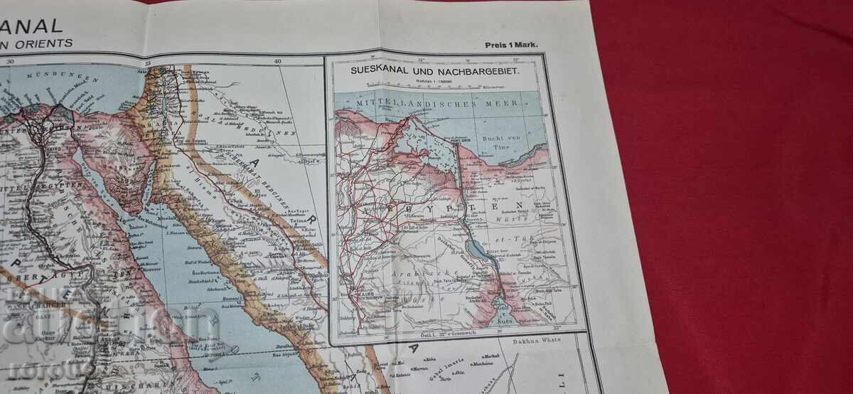 Livrarea EGIPT - HARTĂ MILITARĂ VECHE - WW I