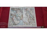 EGIPT - HARTĂ MILITARĂ VECHE - WW I