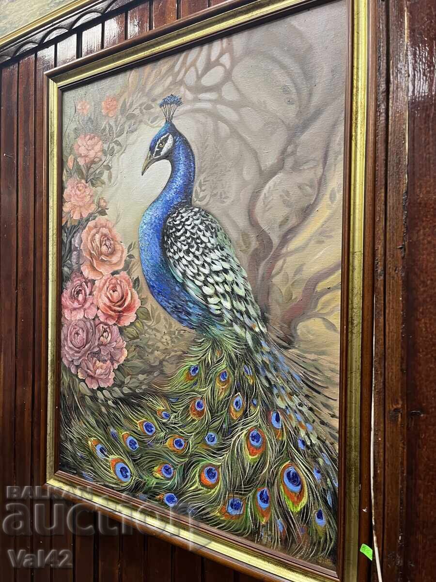 Peacock painted with oil paints on canvas - Desislava Radeva - 5