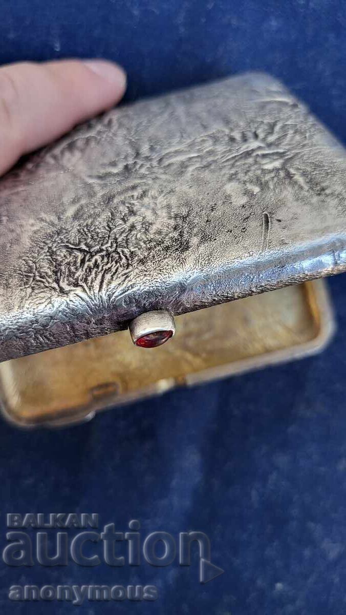 Auction Early Unique Soviet Russian USSR Silver Tobacco Case Auction Early Unique Soviet Russian USSR Silver Tobacco Case
