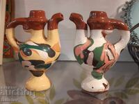 Two ceramic bird figurines