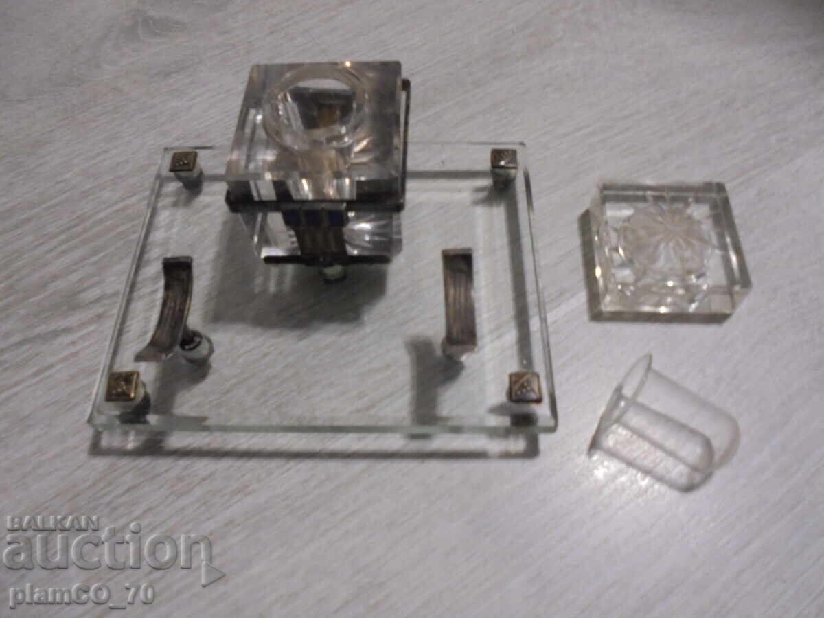 №8356 Old glass inkwell with price 35.00 BGN | € 17.90 №8356 Old glass inkwell with price 35.00 BGN | € 17.90