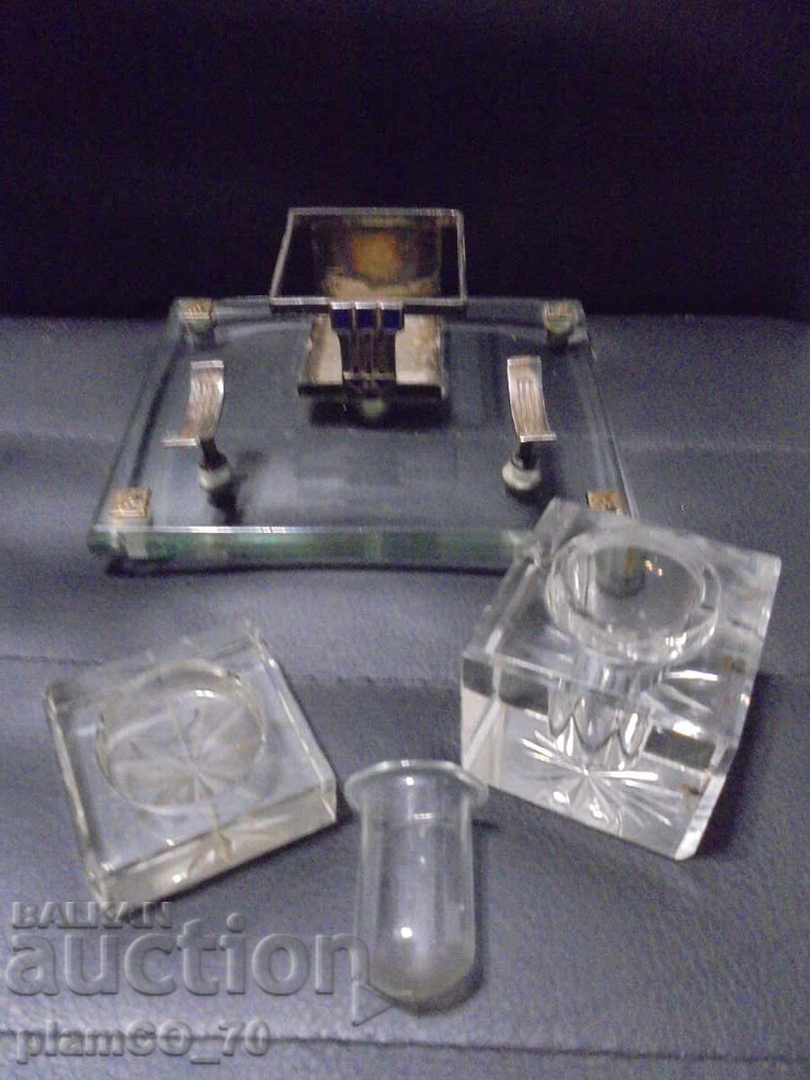 №8356 Old glass inkwell - 5 №8356 Old glass inkwell - 5