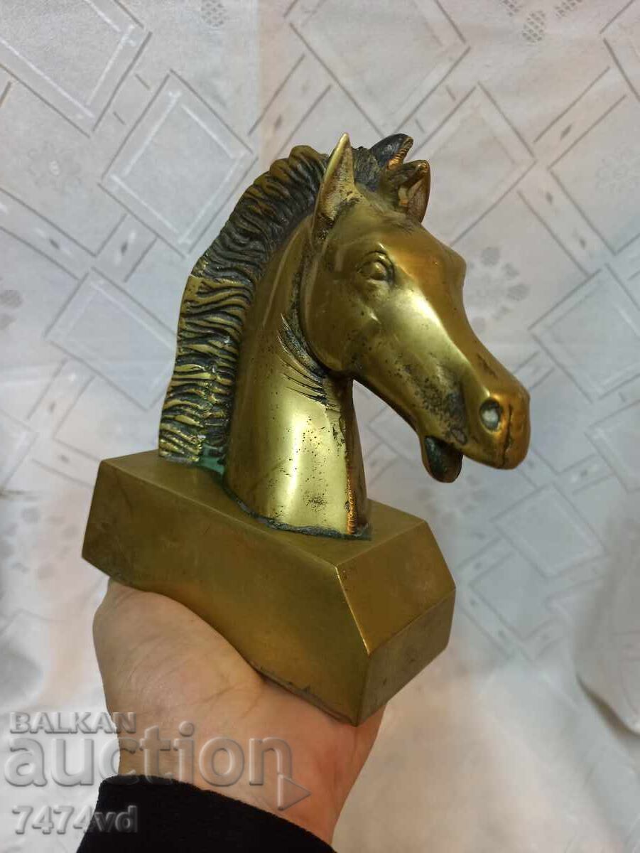 Bronze solid bookends with a horse head - 5 Bronze solid bookends with a horse head - 5