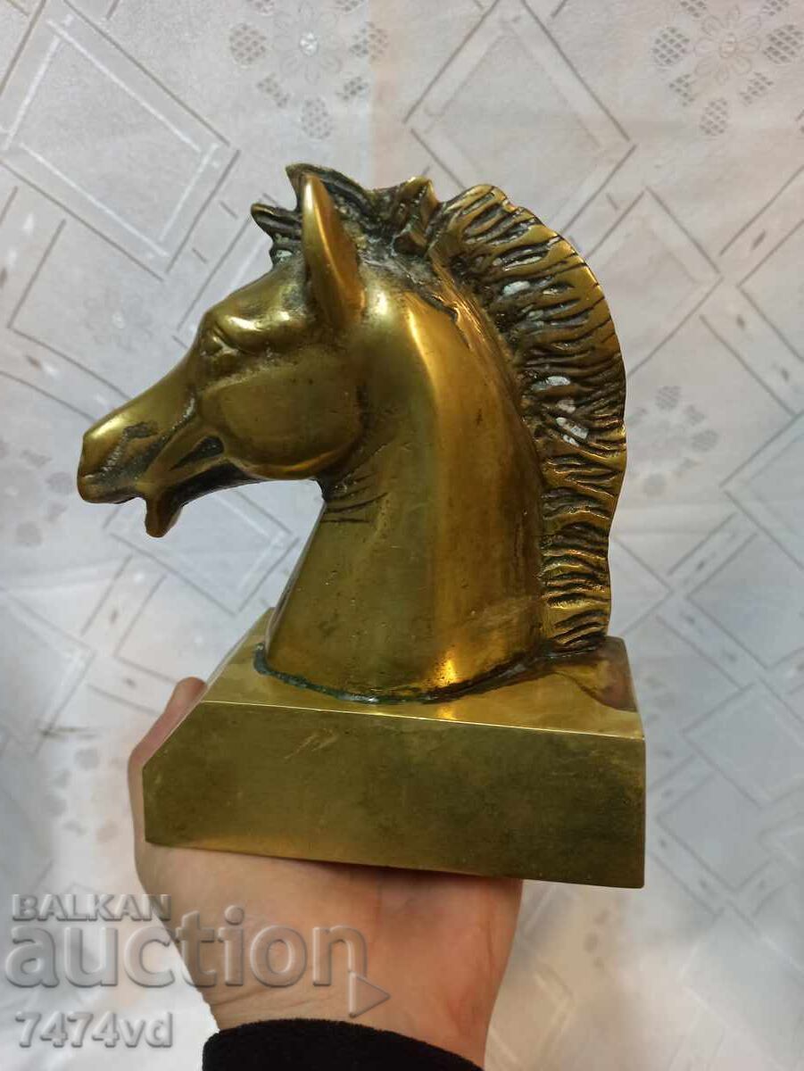 Bronze solid bookends with a horse head - 7 Bronze solid bookends with a horse head - 7