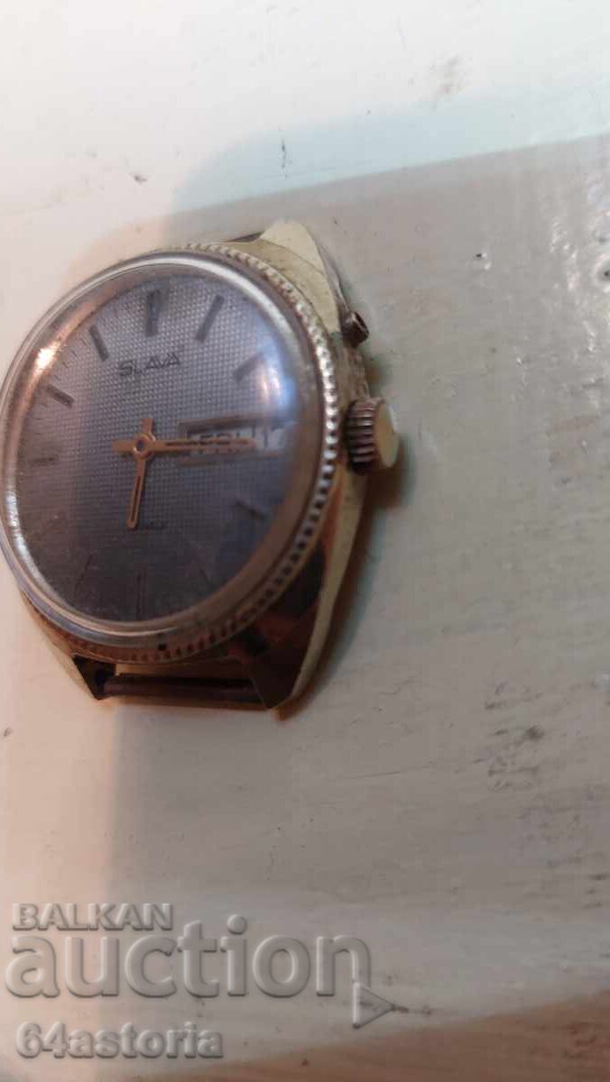 Часовник слава, съветски, ссср, позлата с цена 45.00 лв. | € 23.01 Часовник слава, съветски, ссср, позлата с цена 45.00 лв. | € 23.01