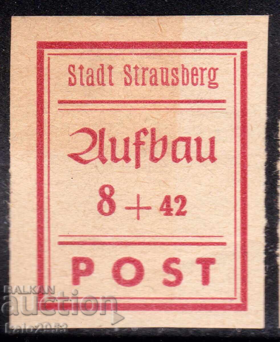 Germany 1946 Local Strausberg MLH Unperforated Germany 1946 Local Strausberg MLH Unperforated