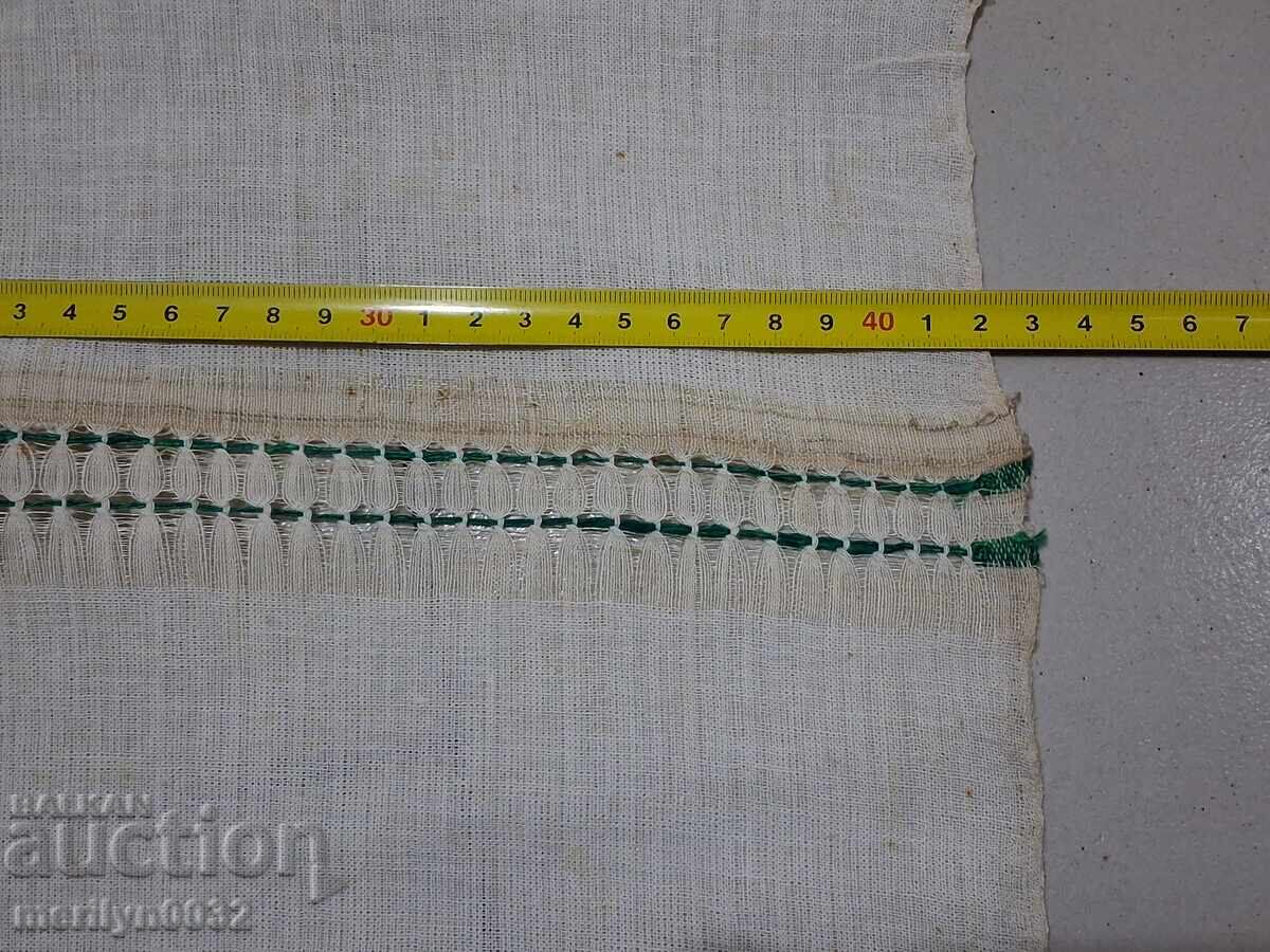 Dantela broderie Kennar din stofa tesuta manual veche - 5