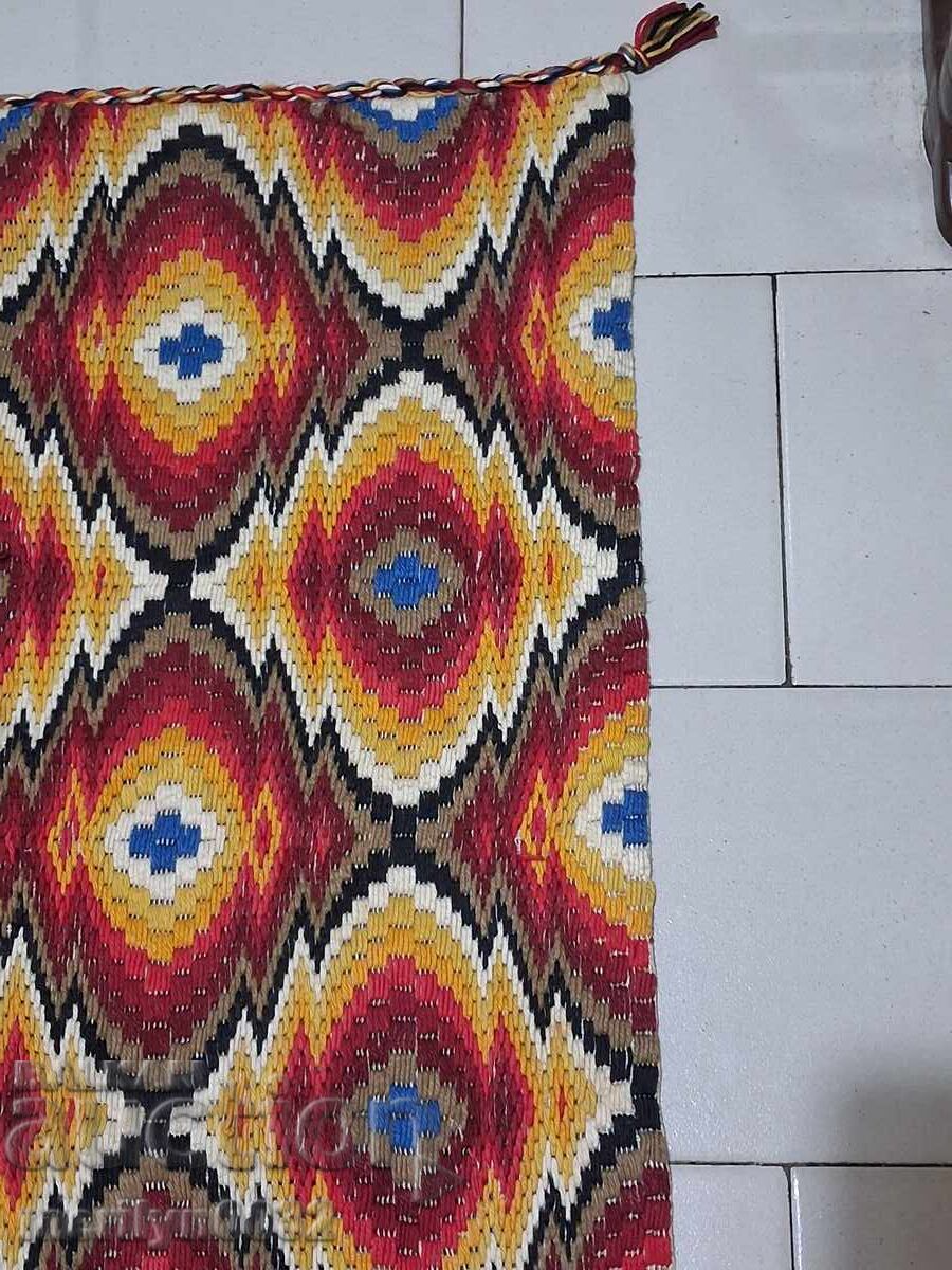 Old hand-woven wall carpet 133/80 cm rug - 7