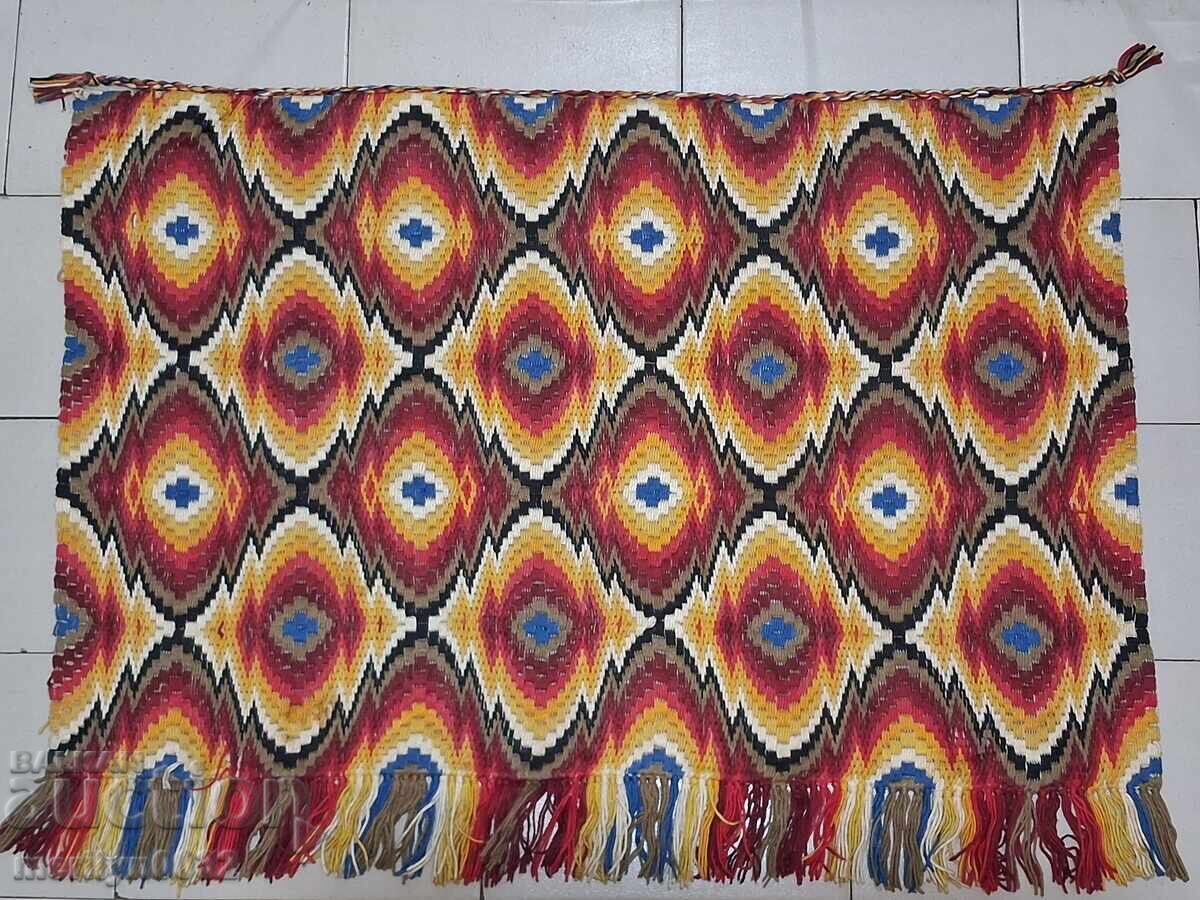 Old hand-woven wall carpet 133/80 cm rug