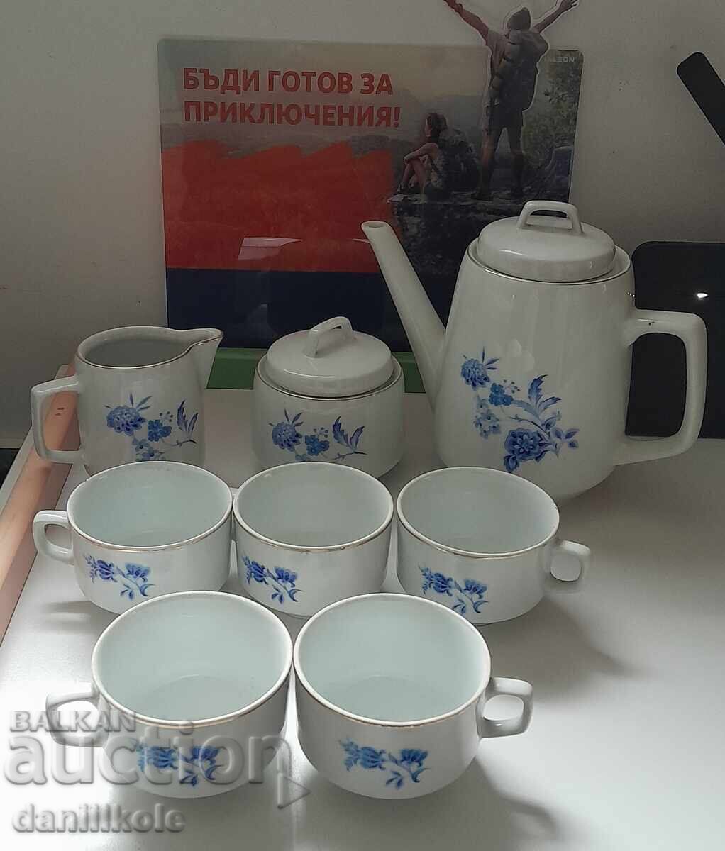 *$*Y*$* СТАР СЕТ 10 ЧАСТИ ПОРЦЕЛАН ЗА ЧАЙ КАФЕ КИТКА *$*Y*$* с цена € 36.00 | 70.41 лв.