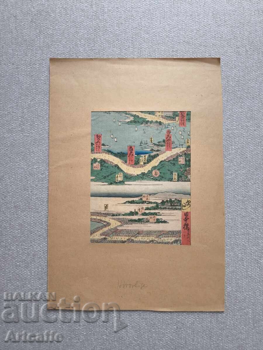 Original Old Color Wooden Print Hiroshige with price 150.00 BGN | € 76.69 Original Old Color Wooden Print Hiroshige with price 150.00 BGN | € 76.69