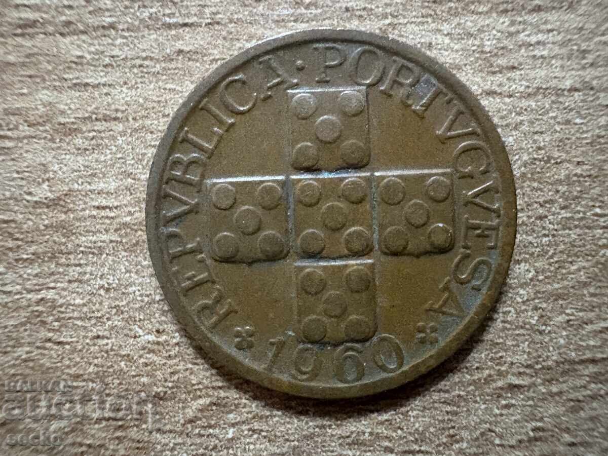 Portugal - 20 Centavos (1960) with price 0.75 BGN | € 0.38