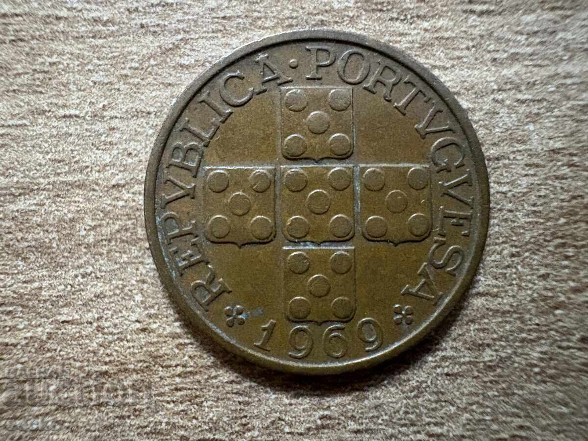 Portugalia - 20 centavos (1969) cu preț 0.35 BGN | € 0.18