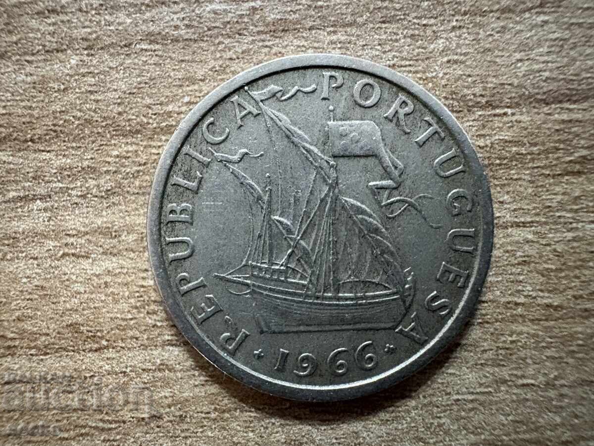 Португалия - 5 ескудо (1966) с цена 0.35 лв. | € 0.18
