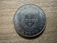 Portugalia - 25 escudos (1977) - 100 g. de la moartea lui