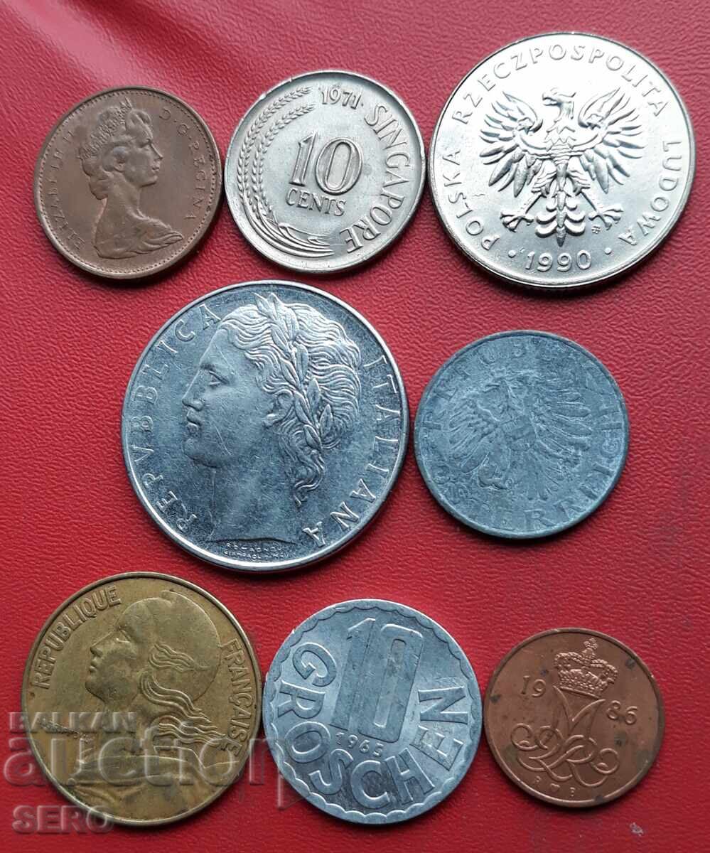 Lot mixt de 8 monede cu preț 1.00 BGN | € 0.51