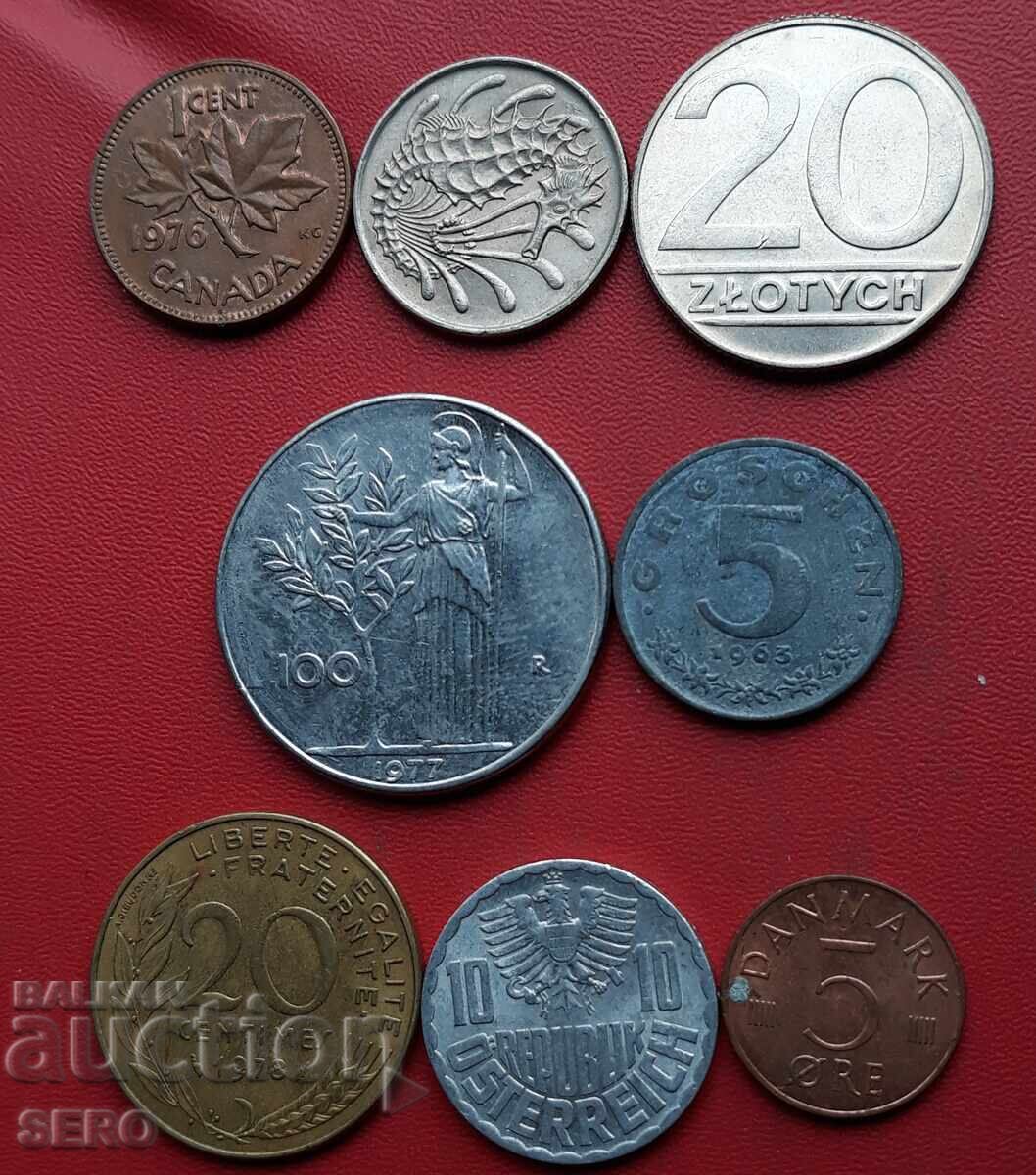 Lot mixt de 8 monede