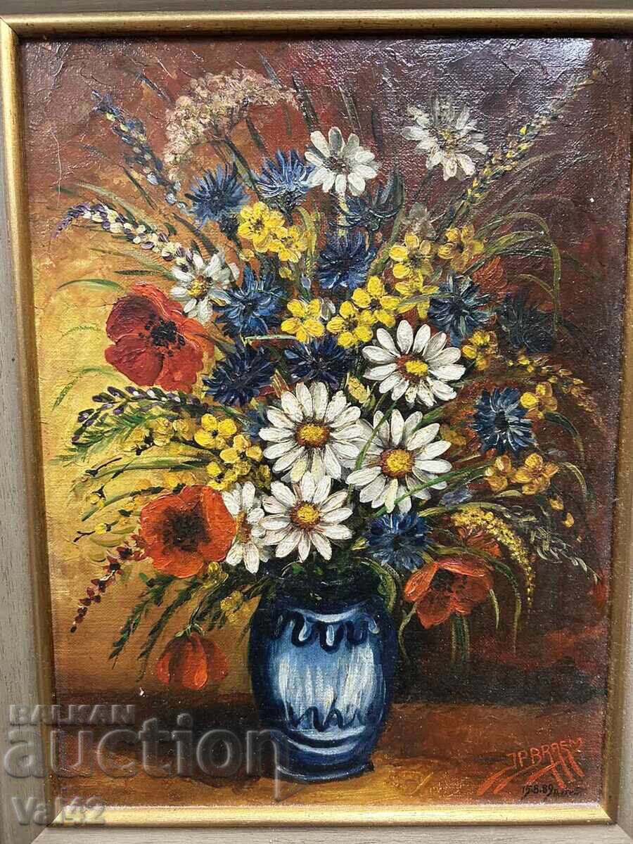 Jean-Pierre Brem - "Field Flowers in a Vase" - with certificate of authenticity - 5 Jean-Pierre Brem - "Field Flowers in a Vase" - with certificate of authenticity - 5