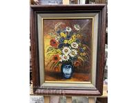 Jean-Pierre Brem - "Field Flowers in a Vase" - with certificate of authenticity