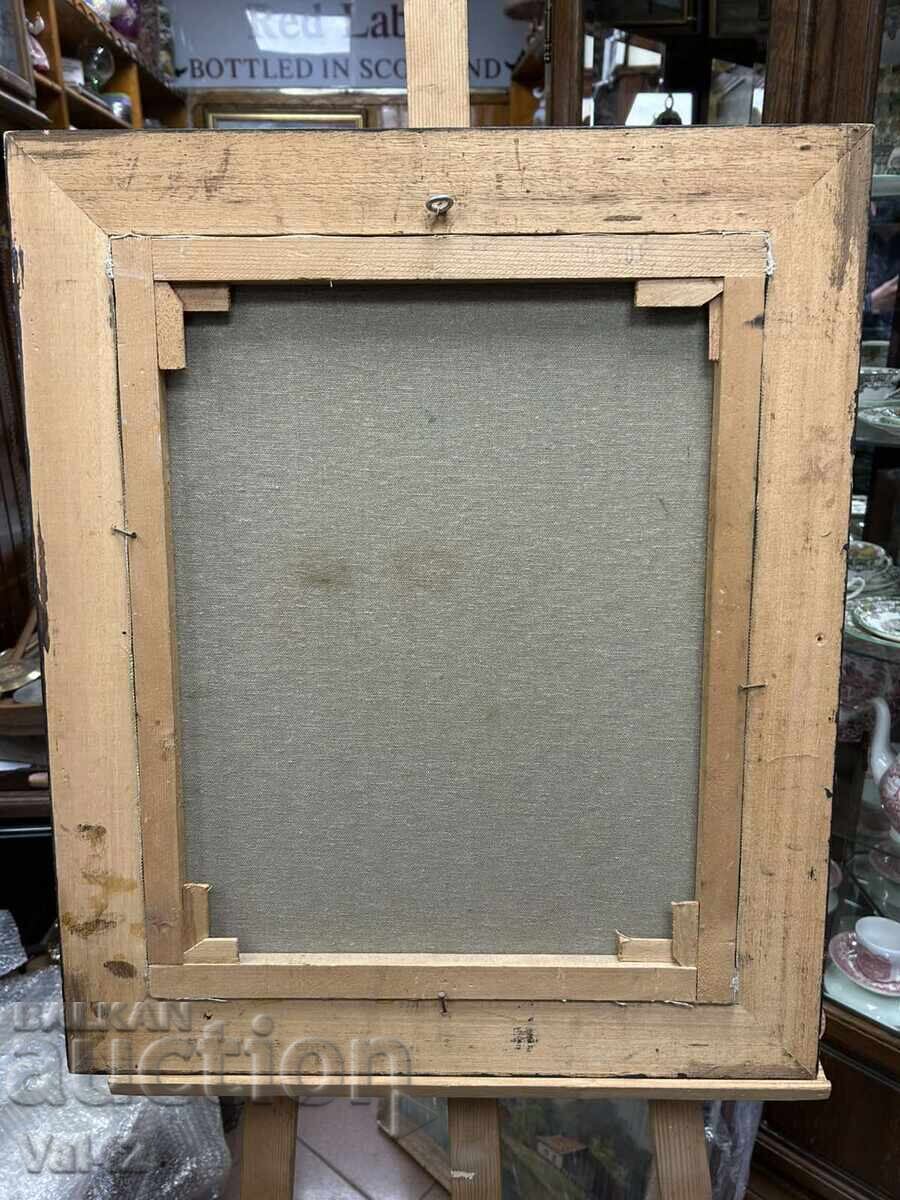 Reproduction "The Crying Boy" - oil paints on print - 5 Reproduction "The Crying Boy" - oil paints on print - 5