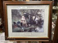 William Bromley - "Watching the Bite" - Reproduction with an angel