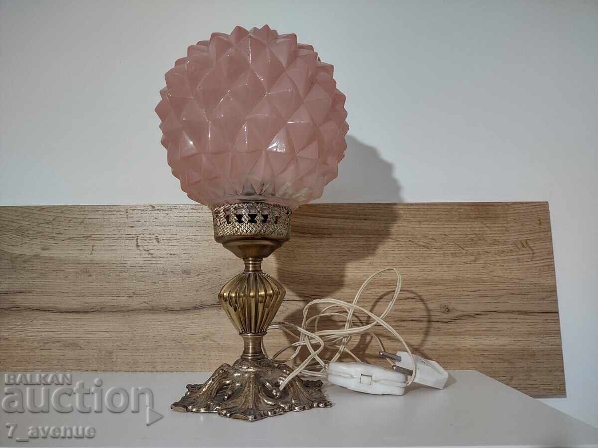 Night or desk lamp works, shines, bronze, glass 11.11..25 with price 169.00 BGN | € 86.41