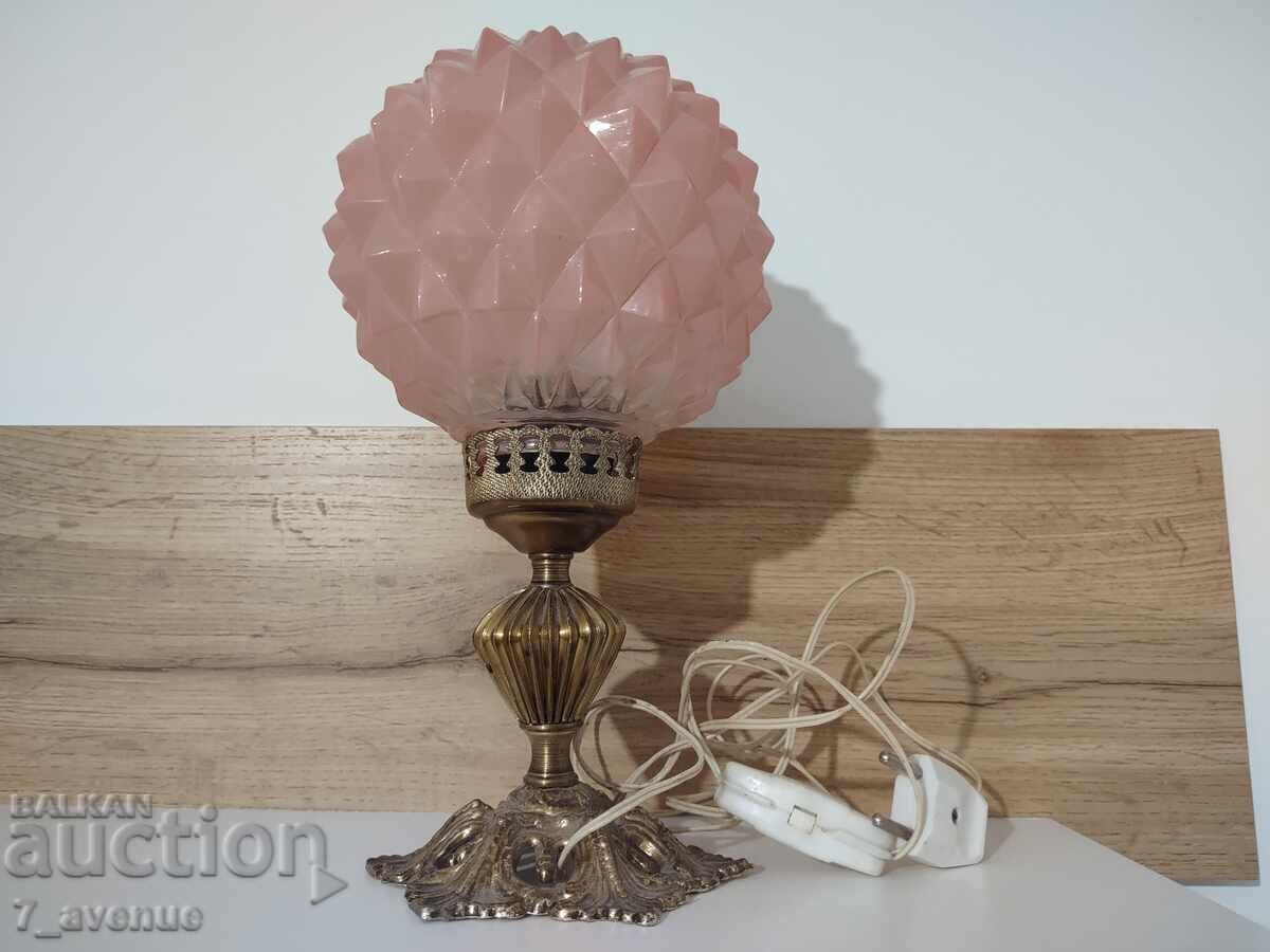 Night or desk lamp works, shines, bronze, glass 11.11..25